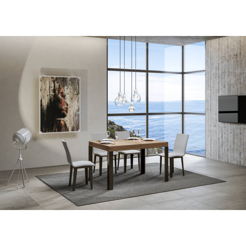 Tavolo allungabile 90x140/244 cm Linea telaio Antracite