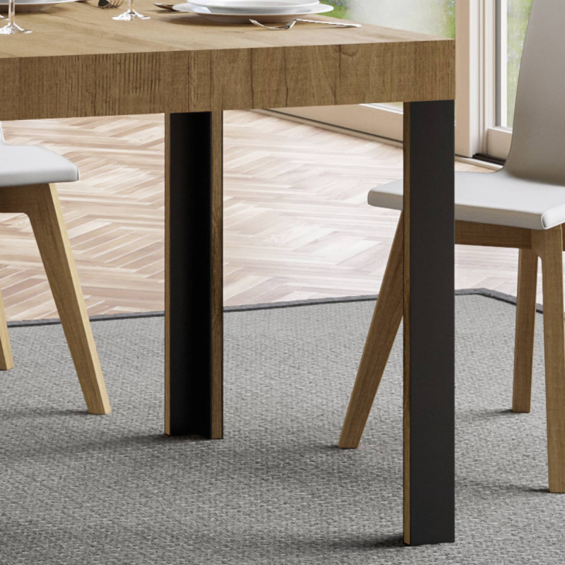 Tavolo allungabile 90x140/244 cm Linea telaio Antracite
