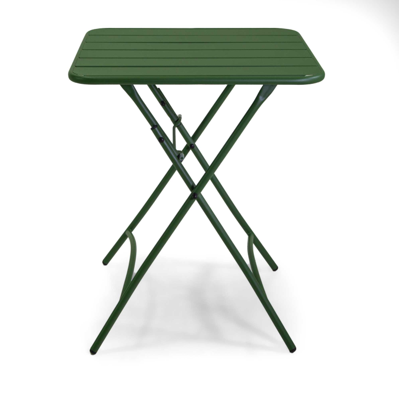 Set Tavolo metallo + 2 Sedie metallo Rovigo verde cm 50x54h42/87