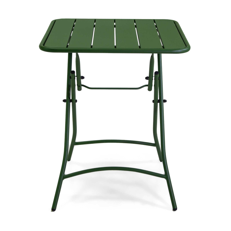 Set Tavolo metallo + 2 Sedie metallo Rovigo verde cm 50x54h42/87