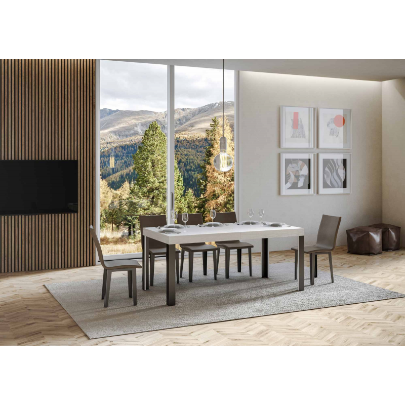 Tavolo allungabile 90x180/284 cm Linea telaio Antracite