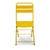 Set Tavolo metallo + 2 Sedie metallo rovigo pieghevole gialla cm 44x53h45/86