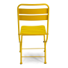 Set Tavolo metallo + 2 Sedie metallo rovigo pieghevole gialla cm 44x53h45/86
