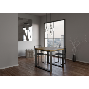 Zoom Tavolo apribile 90x90/180 cm Tecno Libra telaio Antracite