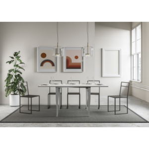 Zoom Tavolo apribile 90x90/180 cm Sciabola Libra telaio Grigio