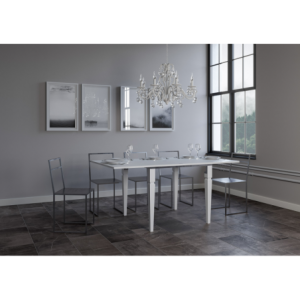Zoom Tavolo apribile 90x90/180 cm Impero Libra telaio Grigio
