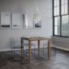 Tavolo apribile 90x90/180 cm Impero Libra telaio Grigio