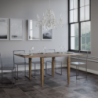 Tavolo apribile 90x90/180 cm Impero Libra telaio Grigio