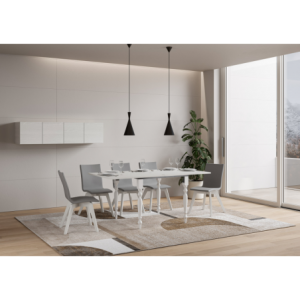 Zoom Tavolo apribile 90x90/180 cm Romagna Libra telaio Grigio