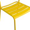 Set Tavolo metallo + 2 Sedie metallo Rovigo gialla cm 50x54h42/87
