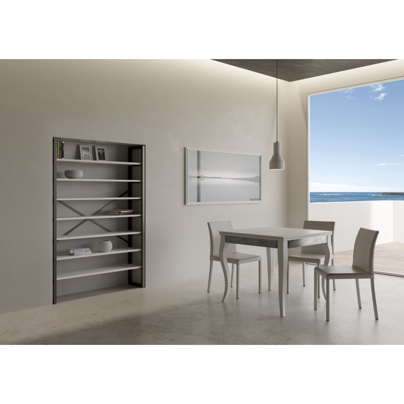 Tavolo apribile 90x90/180 cm Olanda Librox telaio Grigio
