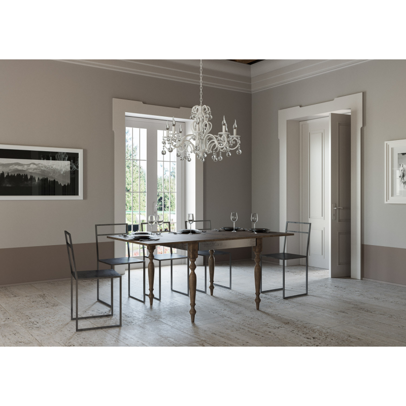 Tavolo apribile 90x90/180 cm Romagna Librox telaio Grigio