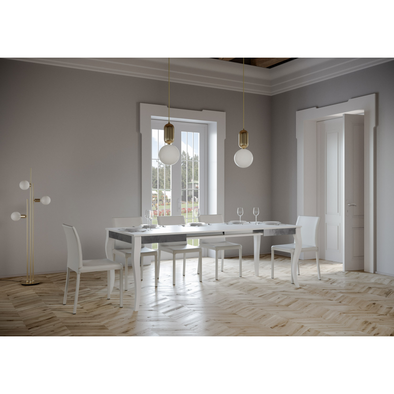 Tavolo allungabile 90x120/224 cm Olanda Iron telaio Grigio