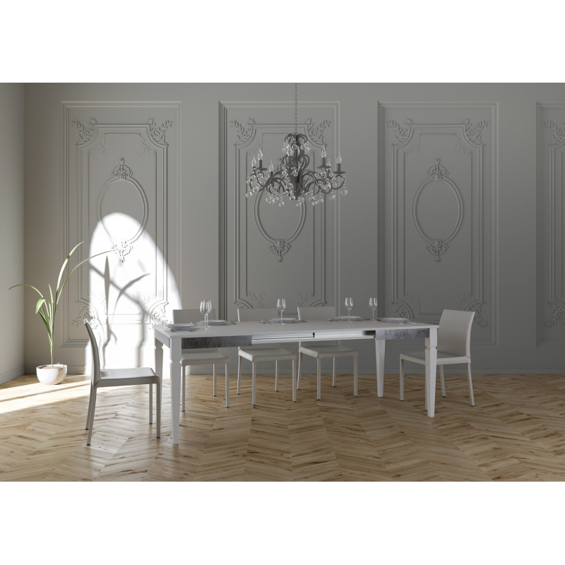 Tavolo allungabile 90x120/224 cm Impero Iron telaio Grigio