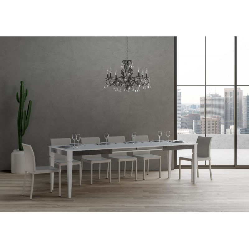 Tavolo allungabile 90x160/264 cm Impero Iron telaio Grigio