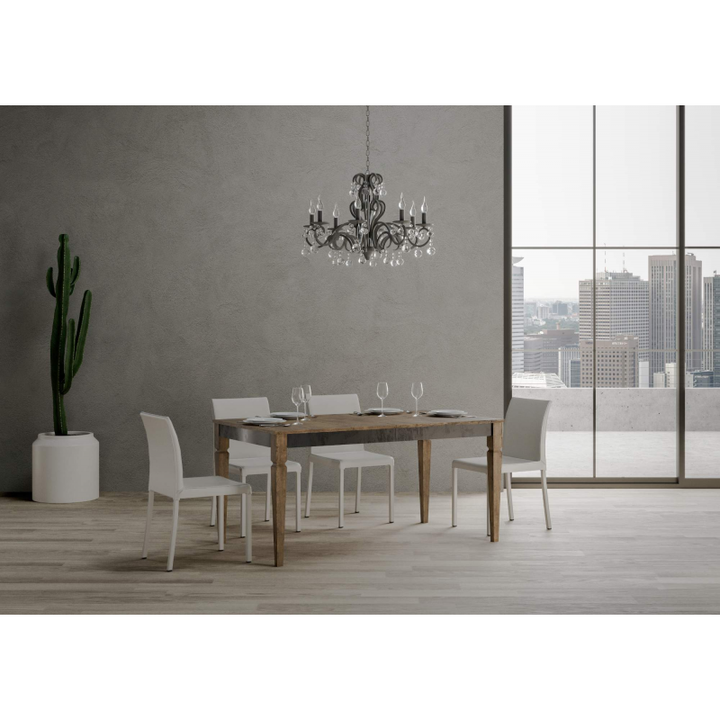 Tavolo allungabile 90x180/284 cm Impero Iron telaio Grigio