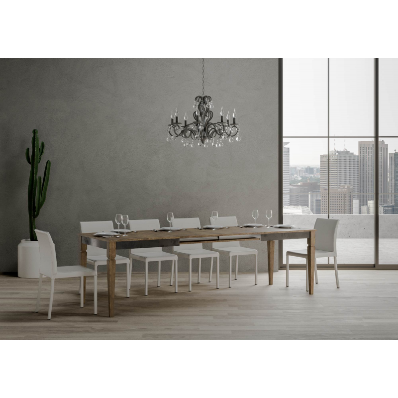 Tavolo allungabile 90x180/284 cm Impero Iron telaio Grigio