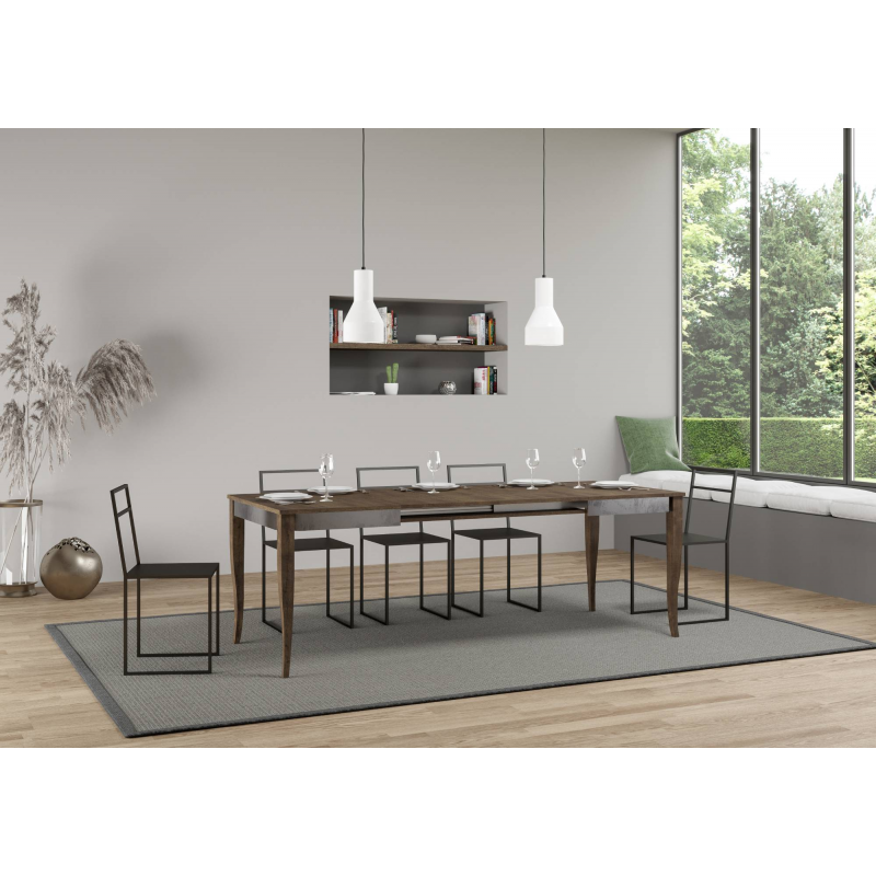 Tavolo allungabile 90x120/224 cm Sciabola Iron telaio Grigio