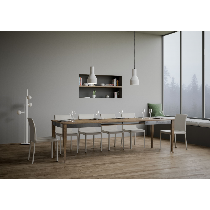 Tavolo allungabile 90x160/264 cm Sciabola Iron telaio Grigio