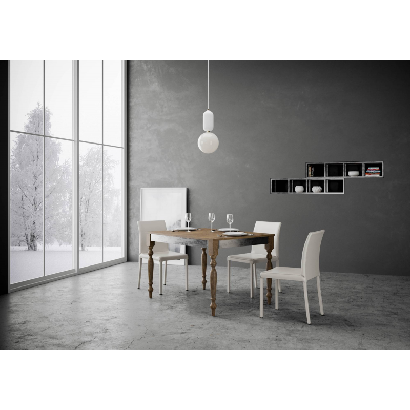 Tavolo allungabile 90x120/224 cm Romagna Iron telaio Grigio