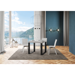 Zoom Tavolo allungabile 90x90/246 cm Tecno telaio Antracite