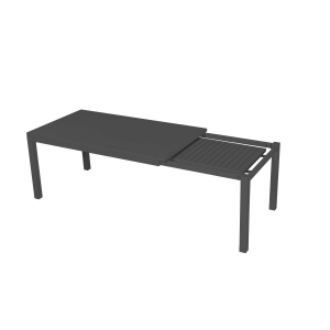 Set Tavolo alluminio + 6 Poltrone alluminio boston bianco crema con cuscino grigio cm 58x57h88