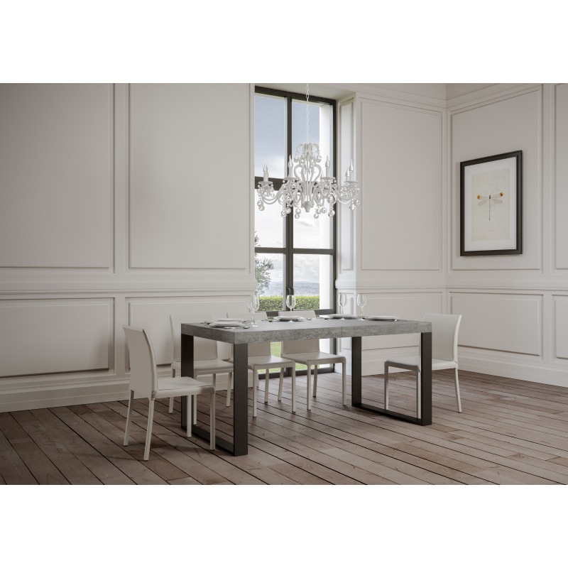 Tavolo allungabile 90x160/420 cm Tecno telaio Antracite
