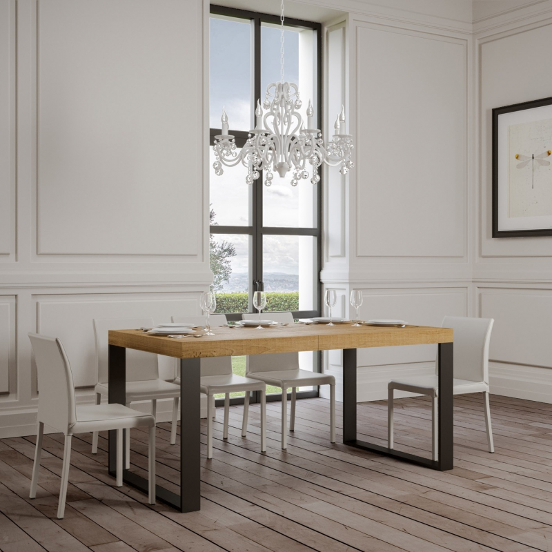 Tavolo allungabile 90x180/440 cm Tecno telaio Antracite