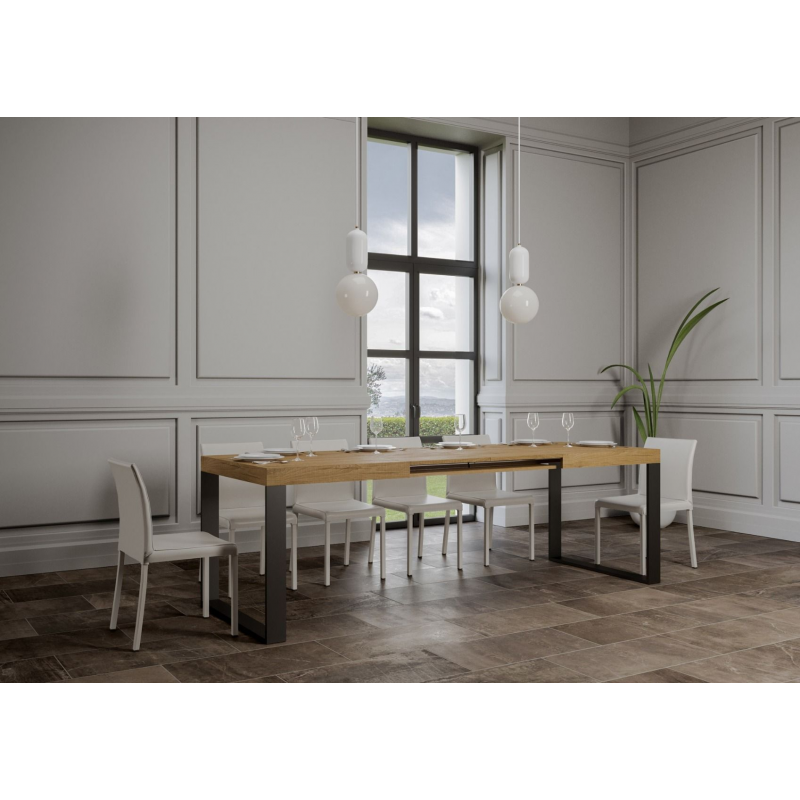 Tavolo allungabile 90x180/440 cm Tecno telaio Antracite