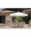 Set Tavolo alluminio + 6 Poltrone alluminio boston bianco crema con cuscino grigio cm 58x57h88