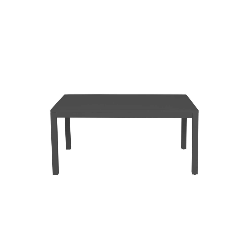 Set Tavolo alluminio + 6 Poltrone alluminio boston bianco crema con cuscino grigio cm 58x57h88