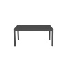 Set Tavolo alluminio + 6 Poltrone alluminio boston bianco crema con cuscino grigio cm 58x57h88