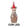 Renna resina LED rosso H55,5 cm decorazione natalizia casa