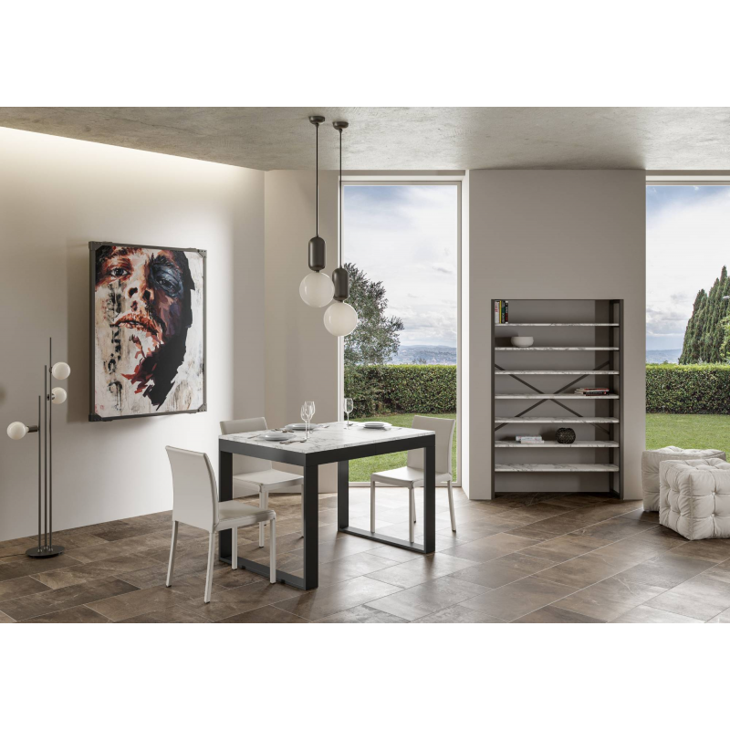 Tavolo allungabile 90x120/224 cm Tecno Evolution telaio Antracite