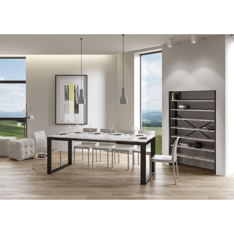 Tavolo allungabile 90x120/224 cm Tecno Evolution telaio Antracite
