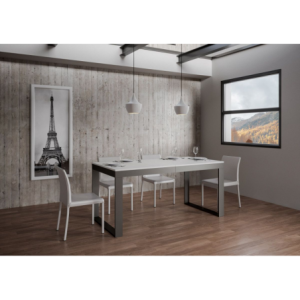 Zoom Tavolo allungabile 90x160/264 cm Tecno Evolution telaio Antracite