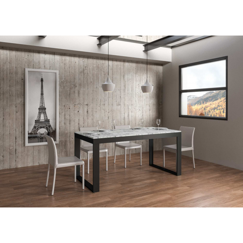 Tavolo allungabile 90x180/284 cm Tecno Evolution telaio Antracite