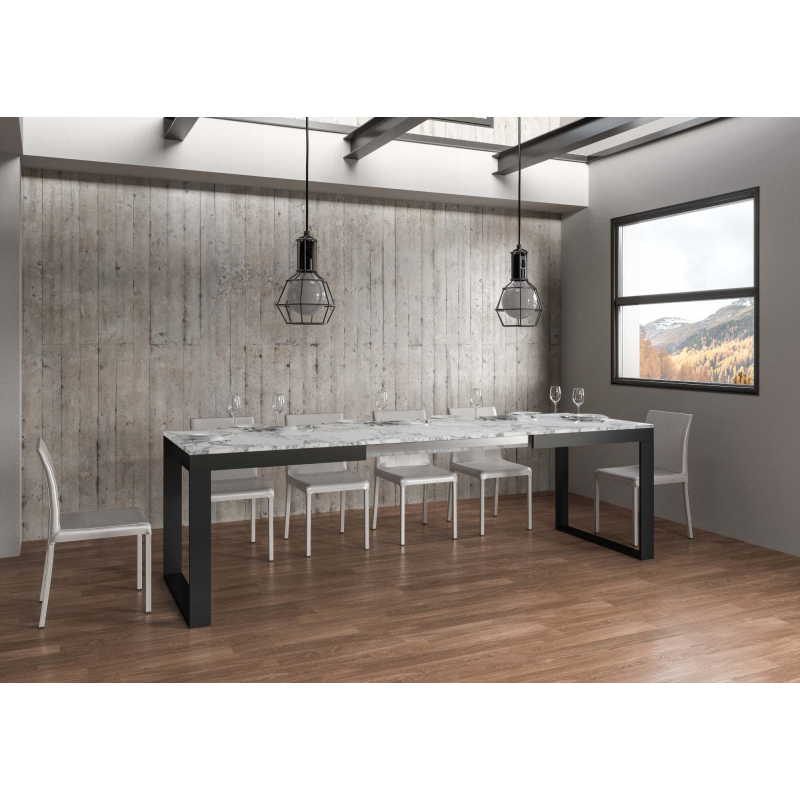 Tavolo allungabile 90x180/284 cm Tecno Evolution telaio Antracite