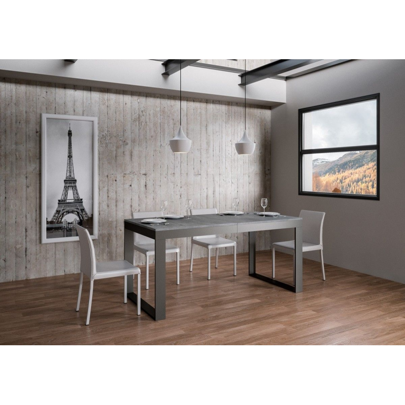 Tavolo allungabile 90x160/420 cm Tecno Evolution telaio Antracite