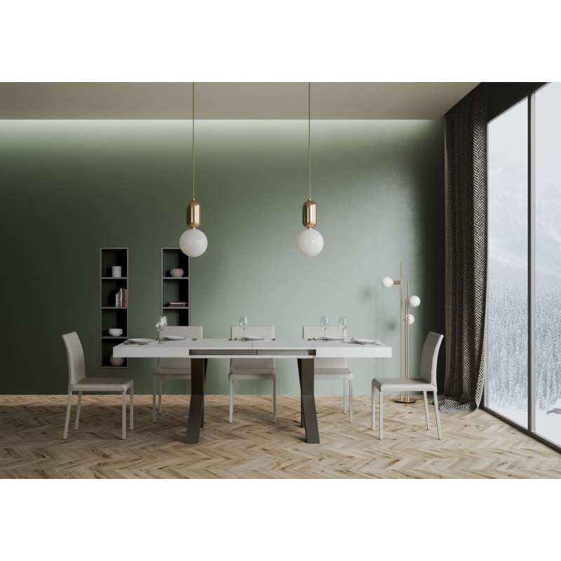 Tavolo allungabile 90x180/440 cm Traffic telaio Antracite