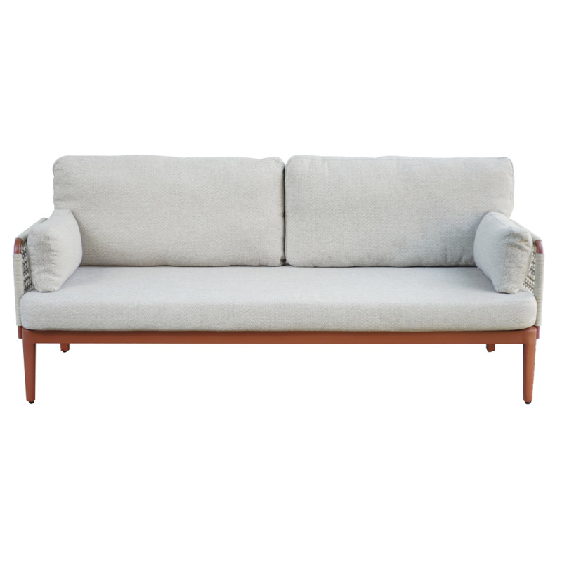 Salotto Bandol alluminio rosso corda beige Moia outdoor design