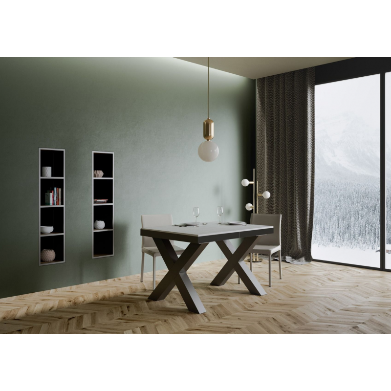 Tavolo allungabile 90x120/224 cm Traffic Evolution telaio Antracite