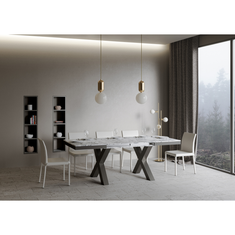 Tavolo allungabile 90x120/380 cm Traffic Evolution telaio Antracite