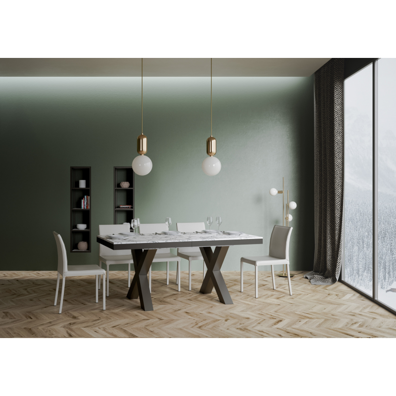 Tavolo allungabile 90x180/440 cm Traffic Evolution telaio Antracite