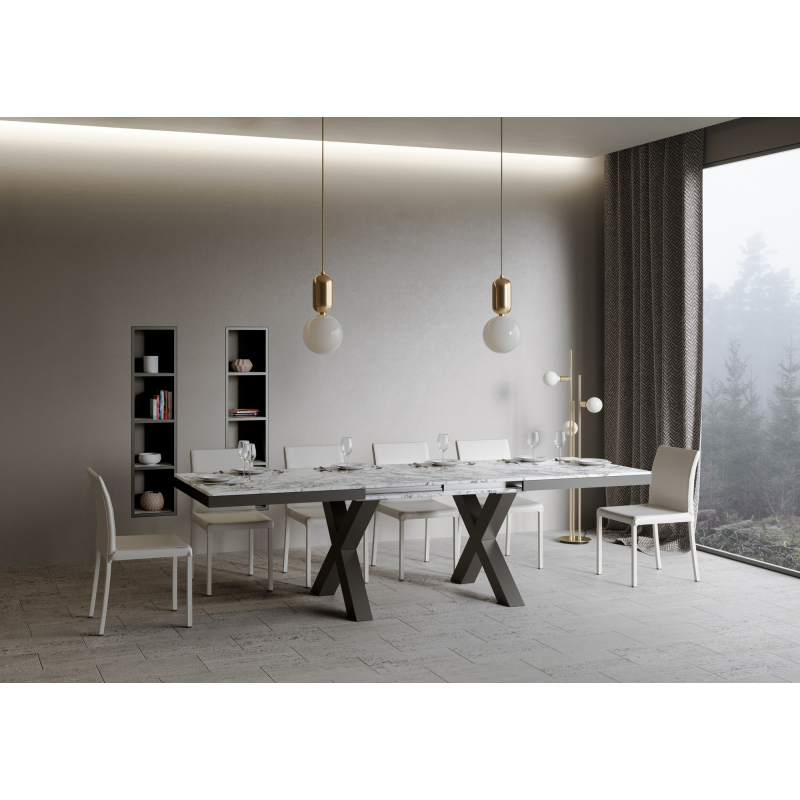 Tavolo allungabile 90x180/440 cm Traffic Evolution telaio Antracite