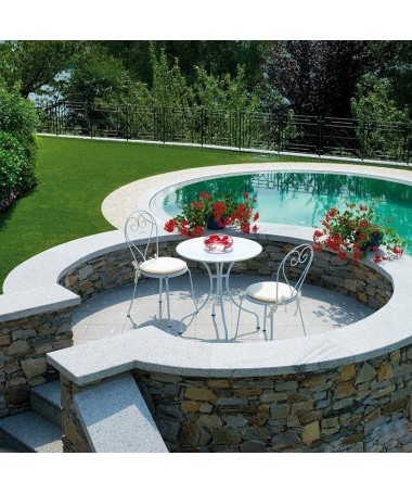 Zoom Set di 2 Sedie Sirmione MOIA impilabili in ferro avorio