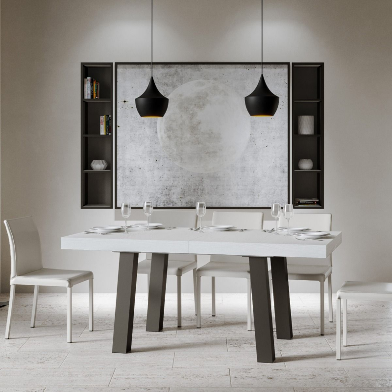 Tavolo allungabile 90x160/264 cm Bridge telaio Antracite