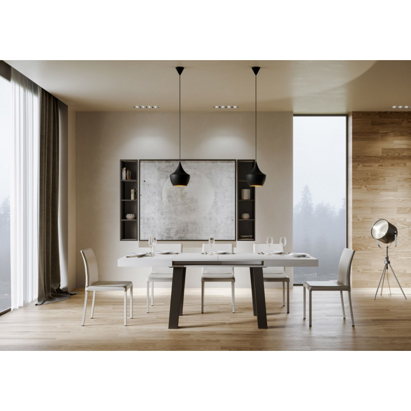 Tavolo allungabile 90x160/420 cm Bridge telaio Antracite