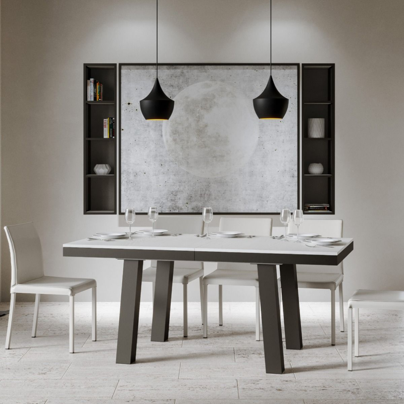 Tavolo allungabile 90x160/264 cm Bridge Evolution telaio Antracite