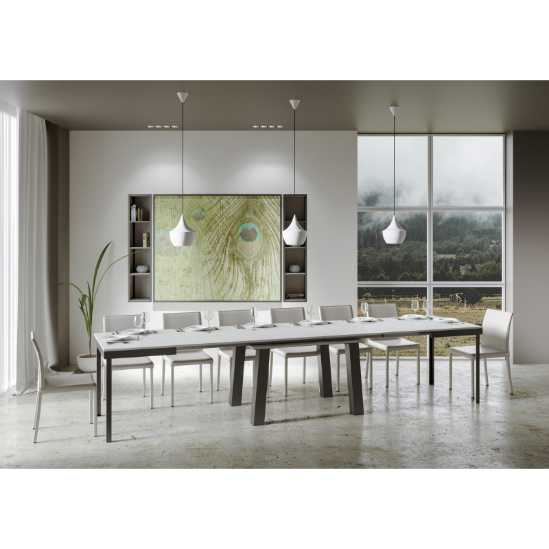 Tavolo allungabile 90x120/380 cm Bridge Evolution telaio Antracite